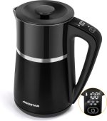 Aigostar Alva - Waterkoker - Met Temperatuurregeling - Warmhoudfunctie - Dubbelwandig - Cool-touch - 1,7L - 2200W - Zwart - Image 2