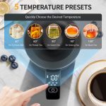 Aigostar Alva - Waterkoker - Met Temperatuurregeling - Warmhoudfunctie - Dubbelwandig - Cool-touch - 1,7L - 2200W - Zwart - Image 8