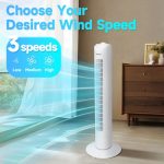 Aigostar Duke 33QRV - Ventilator Staand - Torenventilator- Oscillerende kolomventilator - 45W - Wit - Afbeelding 4