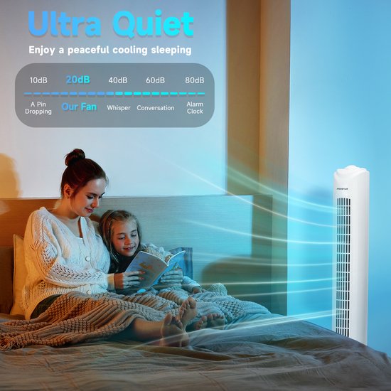 Aigostar Duke 33QRV - Ventilator Staand - Torenventilator- Oscillerende kolomventilator - 45W - Wit 3 Aigostar Duke 33QRV - Ventilator Staand - Torenventilator- Oscillerende kolomventilator - 45W - Wit - Afbeelding 1