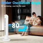 Aigostar Duke 33QRV - Ventilator Staand - Torenventilator- Oscillerende kolomventilator - 45W - Wit - Afbeelding 7