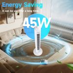 Aigostar Duke 33QRV - Ventilator Staand - Torenventilator- Oscillerende kolomventilator - 45W - Wit - Afbeelding 8