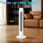 Aigostar Duke 33QRV - Ventilator Staand - Torenventilator- Oscillerende kolomventilator - 45W - Wit - Afbeelding 9