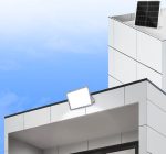 LED Floodlight op Zonne-energie - LED Schijnwerper - LED Solar Tuinverlichting Wandlamp - Afstandsbediening - Waterdicht IP65 - 200W - Helder/Koud Wit 6500K - Afbeelding 4